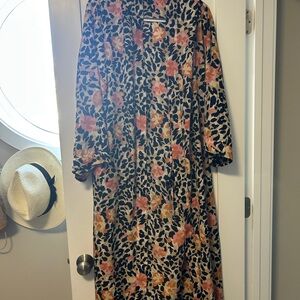 Buddy Love Floral Leopard Print Maxi robe